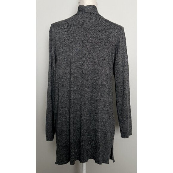 Women's Black w White Tribekka 44 Long Sleeve Cardigan w Pockets - Picture 3 of 5